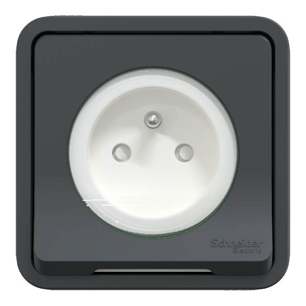 Schneider – Prise de courant 2P+T encastrée IP55 IK08 Mureva Styl – Réf : MUR35036